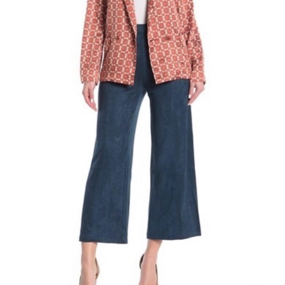 Honey Punch Pants - HONEY PUNCH Faux Suede Wide Leg Pants